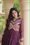 Ka 1271 Georgette Bandhani Print Work Navratri Gown Collection